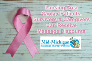 Lansing area Cancer patients. Pink ribbon with MMMTI logo